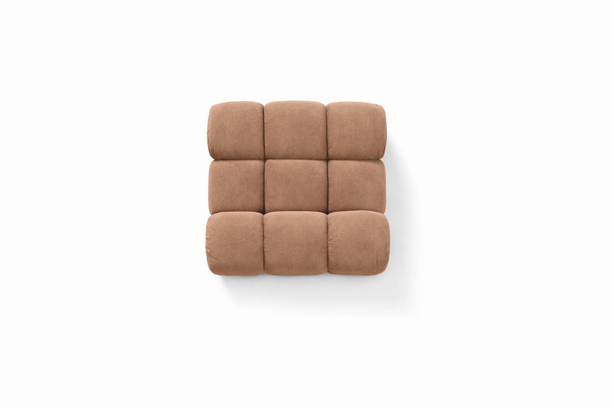 MODUL Mittig, Für Modulares System, Stoff Salvador, Dunkelbeige, Selia - Beige, Holz (95/70/95cm) - Kaiser Möbel