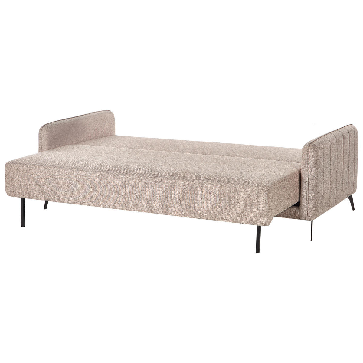ROZKLÁDACÍ POHOVKA 3-místná Látka Světle hnědá Heming - světle hnědá, textil (200/88/90cm) - Beliani
