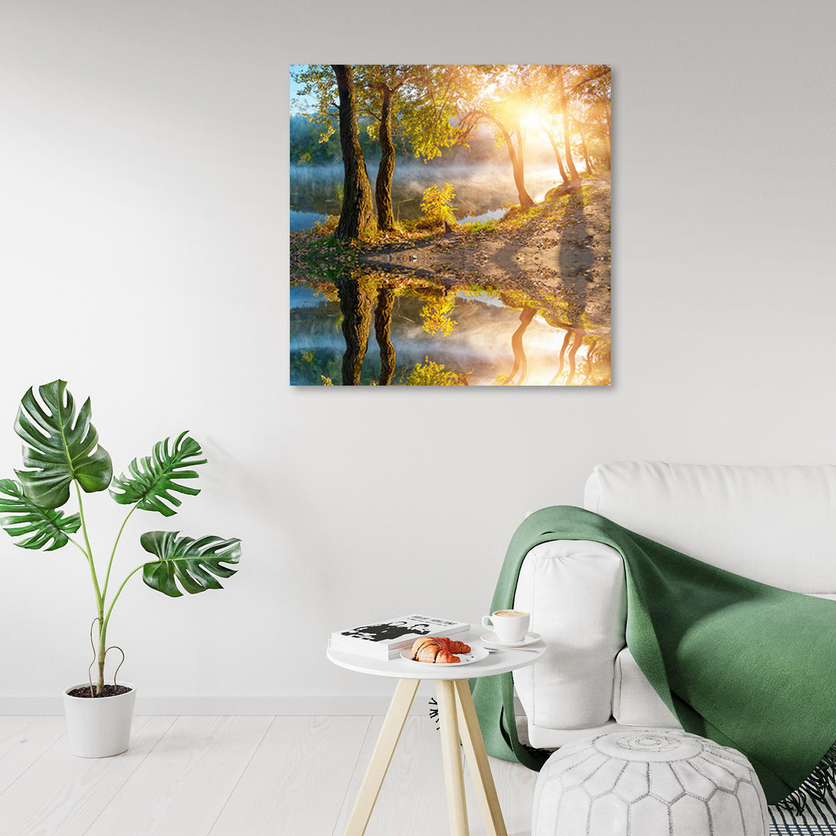 WANDBILD landschaften gelb - Gelb, Textil (50/50cm) - Feeby