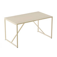 ESSTISCH, Ekru - Weiß, Metall (120/80/78cm) - Oviala
