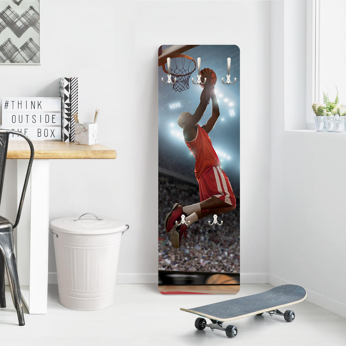 WANDGARDEROBE - Dunkin 34/105 cm - Multicolor, Holzwerkstoff (34/105/1.6cm) - Bilderwelten