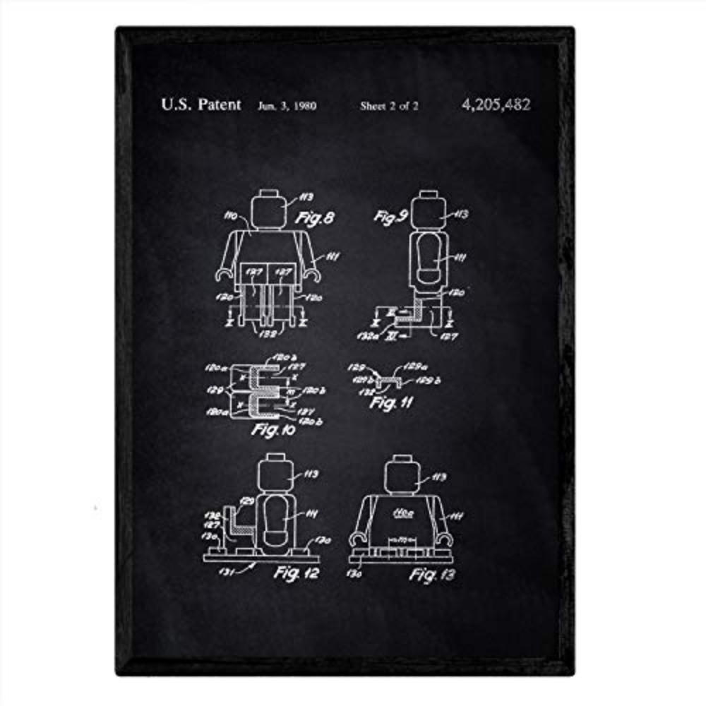 POSTER Lego Minifigur Patent A3 Rahmenlos - Klar, Papier (29.7/5/42cm) - Nacnic