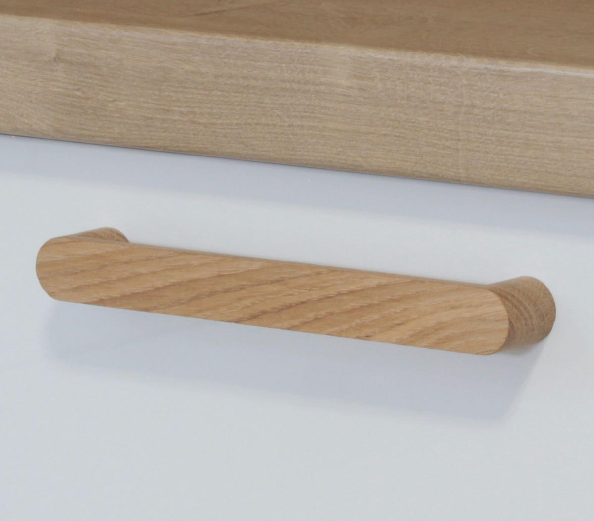 MÖBELGRIFF BA 320mm, Küchengriff Eiche massiv, Holzgriff Schrank - Naturfarben, Holz (2/2.5/34cm)