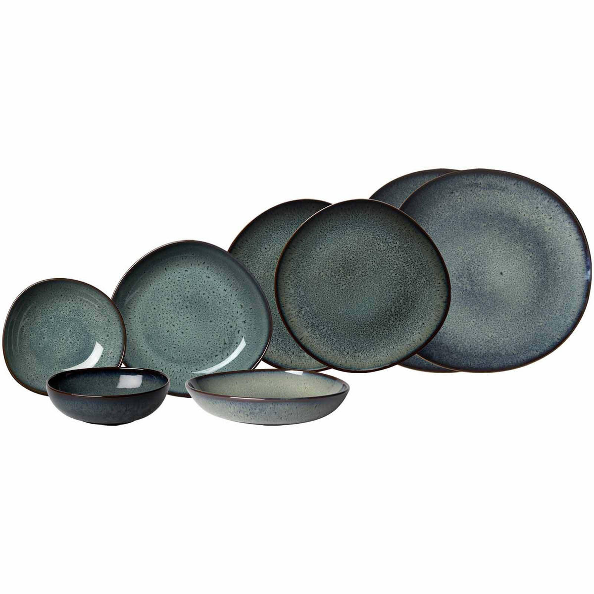 EINSTEIGER-SET Lave Gris 8er Set - Grau, Keramik (1/1/1cm) - like.Villeroy & Boch