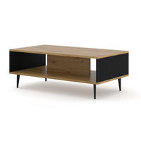 COUCHTISCH Artisan Eiche, Schwarz, Schwarz 90/43/60 - Schwarz, Holzwerkstoff (60/90/43cm) - RAUMHIRSCH FURNITURE