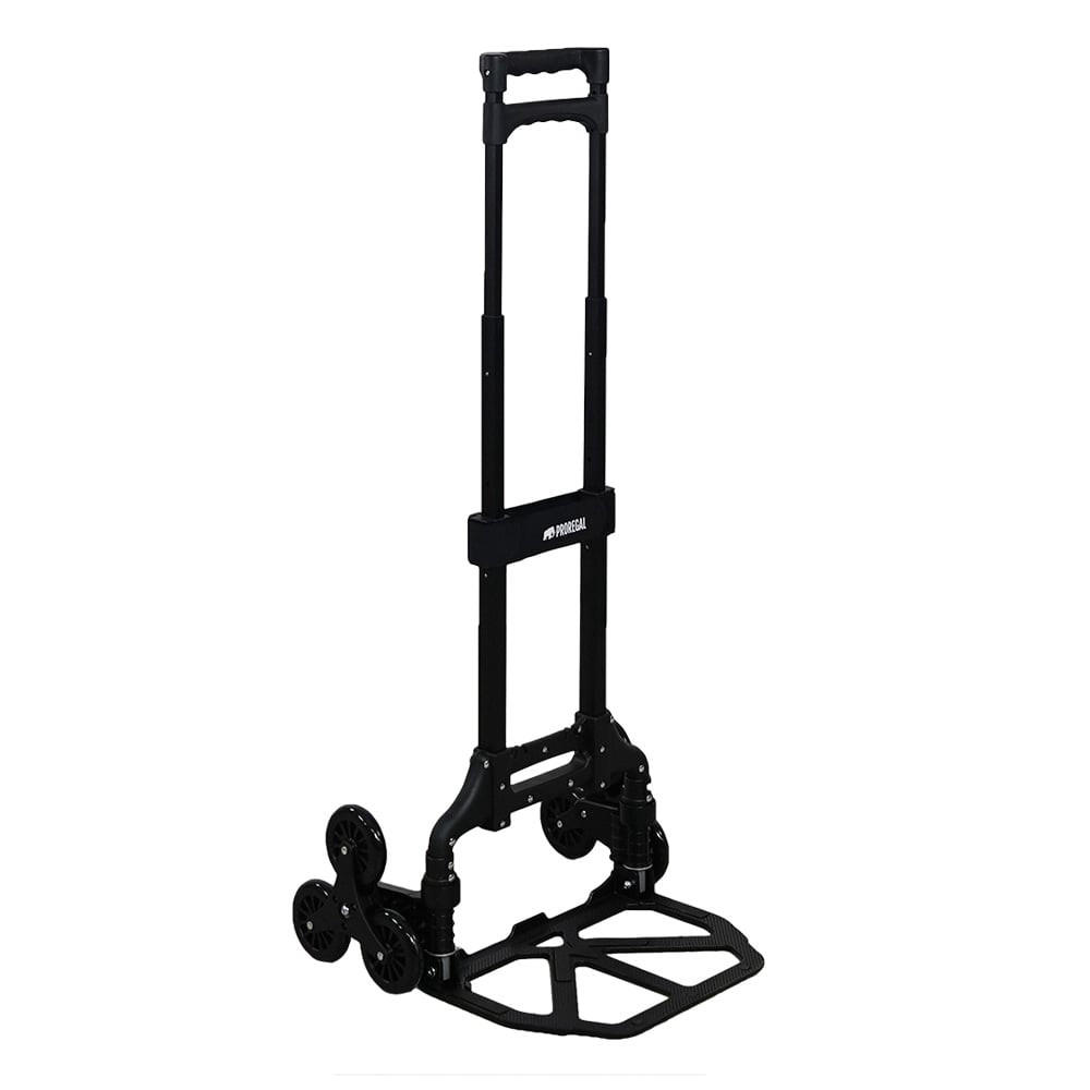 TREPPENSTEIGER Sackkarre Elephant klappbar 110x45x48cm Traglast 70kg AluminiumrahmenTRR Fachgummiräder Schwarz - Schwarz, Metall (48/45/110cm) - PROREGAL