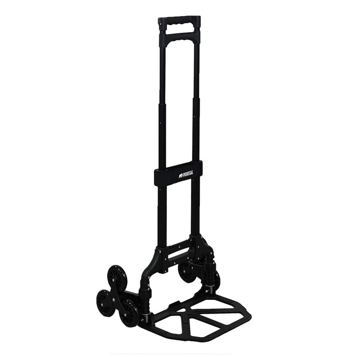 TREPPENSTEIGER Sackkarre Elephant klappbar 110x45x48cm Traglast 70kg AluminiumrahmenTRR Fachgummiräder Schwarz - Schwarz, Metall (48/45/110cm) - PROREGAL