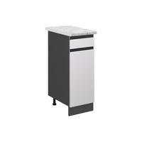 SCHUBLADENSCHRANK R-Line Weiß 30 cm AP Marmor - Anthrazit/Weiß, Holzwerkstoff (30/81.6/60cm) - Vicco