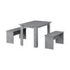 ESSTISCH SET Sentio Beton 112 x 73.6 cm mit 2 Bänken - Grau, Holzwerkstoff (112/73/73.6cm) - Vicco