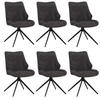 ESSZIMMERSTUHL Schwarz, Grau 6er-Set - Schwarz/Grau, Textil (55/88/62cm) - MCW