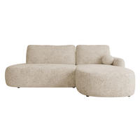 ECKSOFA Loridu O, Seite: Rechts - Beige/Schwarz, Holz/Kunststoff (274/174cm) - MIRJAN24