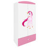 KINDERKLEIDERSCHRANK Einhorn - Hellrosa, Holzwerkstoff (90/175/52cm) - RAUMHIRSCH FURNITURE