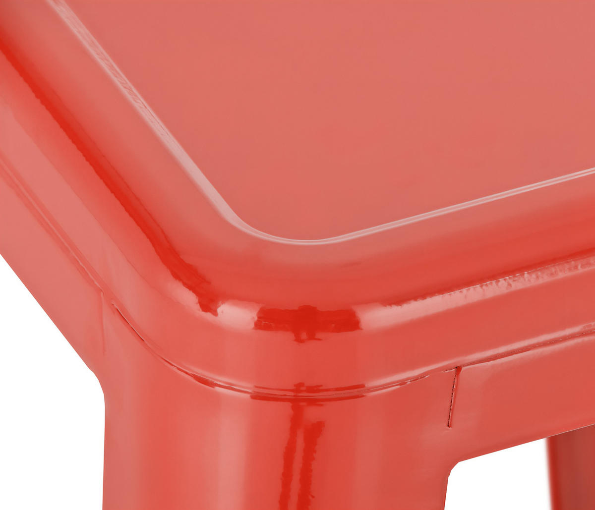 BARHOCKER 2er Set Metall rot - Rot, Metall (43/76/43cm) - CLP