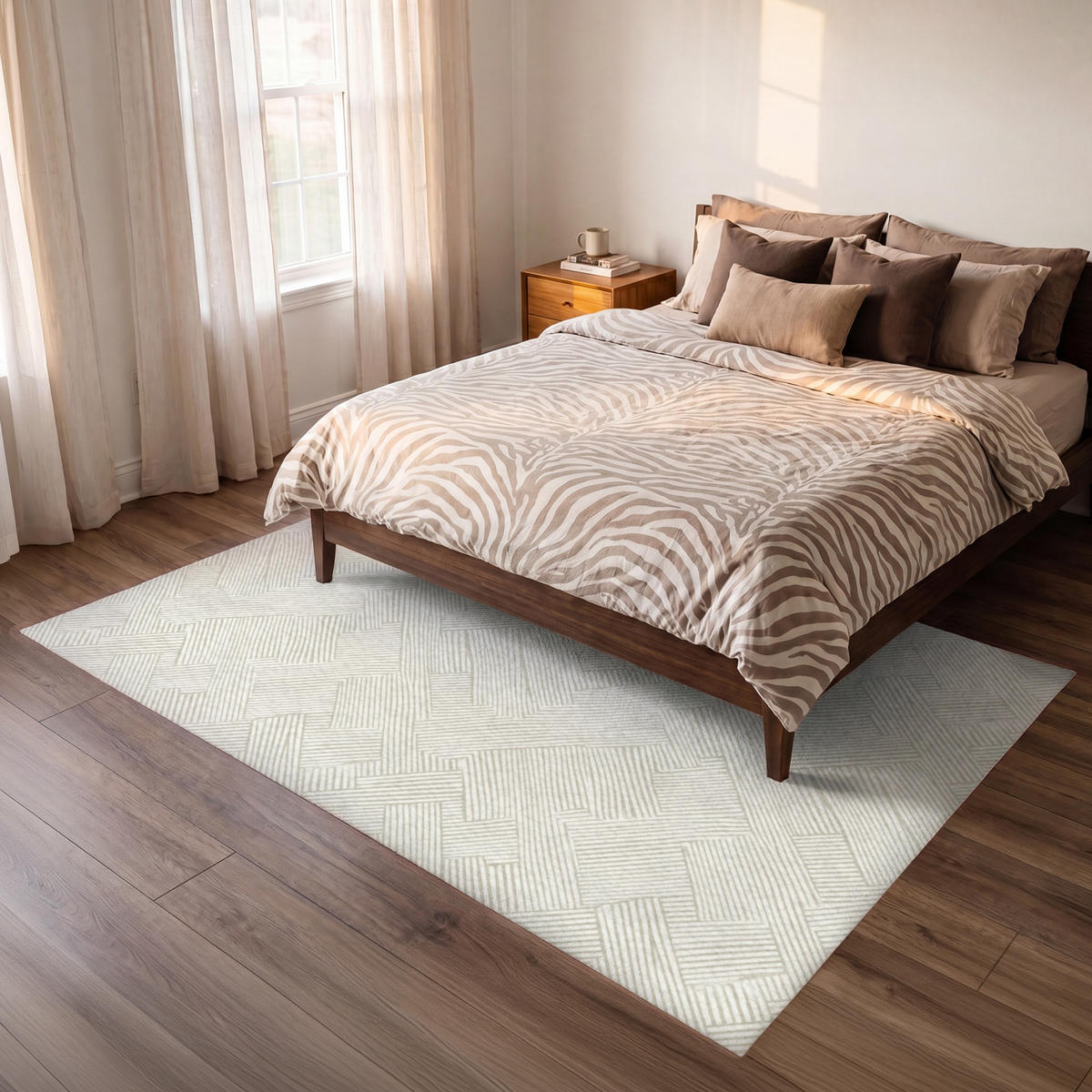 KOBERCE - Textúra - abstraktná - béžová - 230x150 cm - béžová, textil/plast (230/0.4cm) - OnlyWow