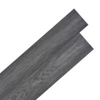VINYLBODEN PVC-Dielen selbstklebend Schwarz 2,51 m² - Schwarz, Kunststoff (91.5/15.2/1.3cm) - DELUKE