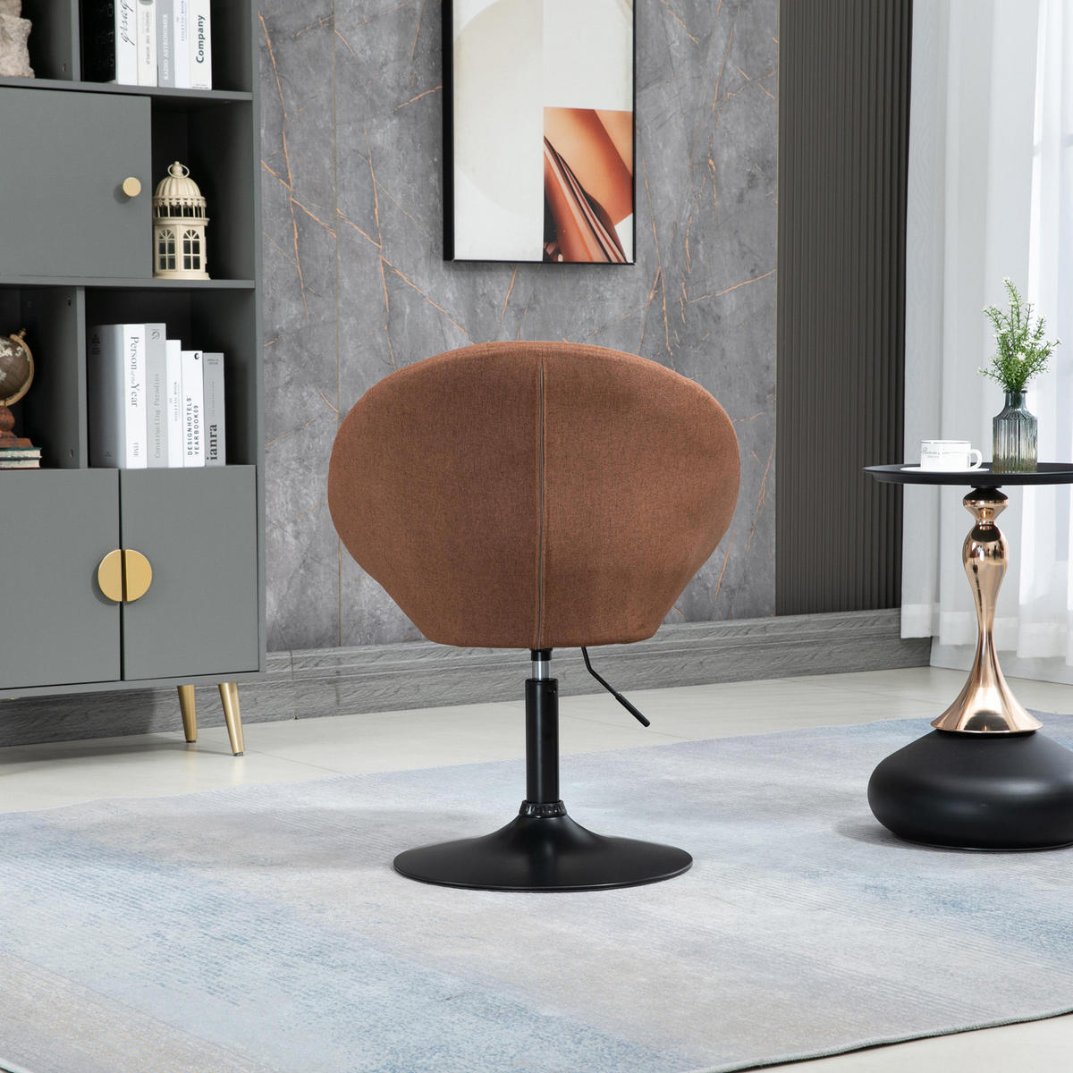 COCKTAILSESSEL HAVANNA Stoffbezug Braun - Schwarz/Braun, Textil (62/88/58cm) - SVITA