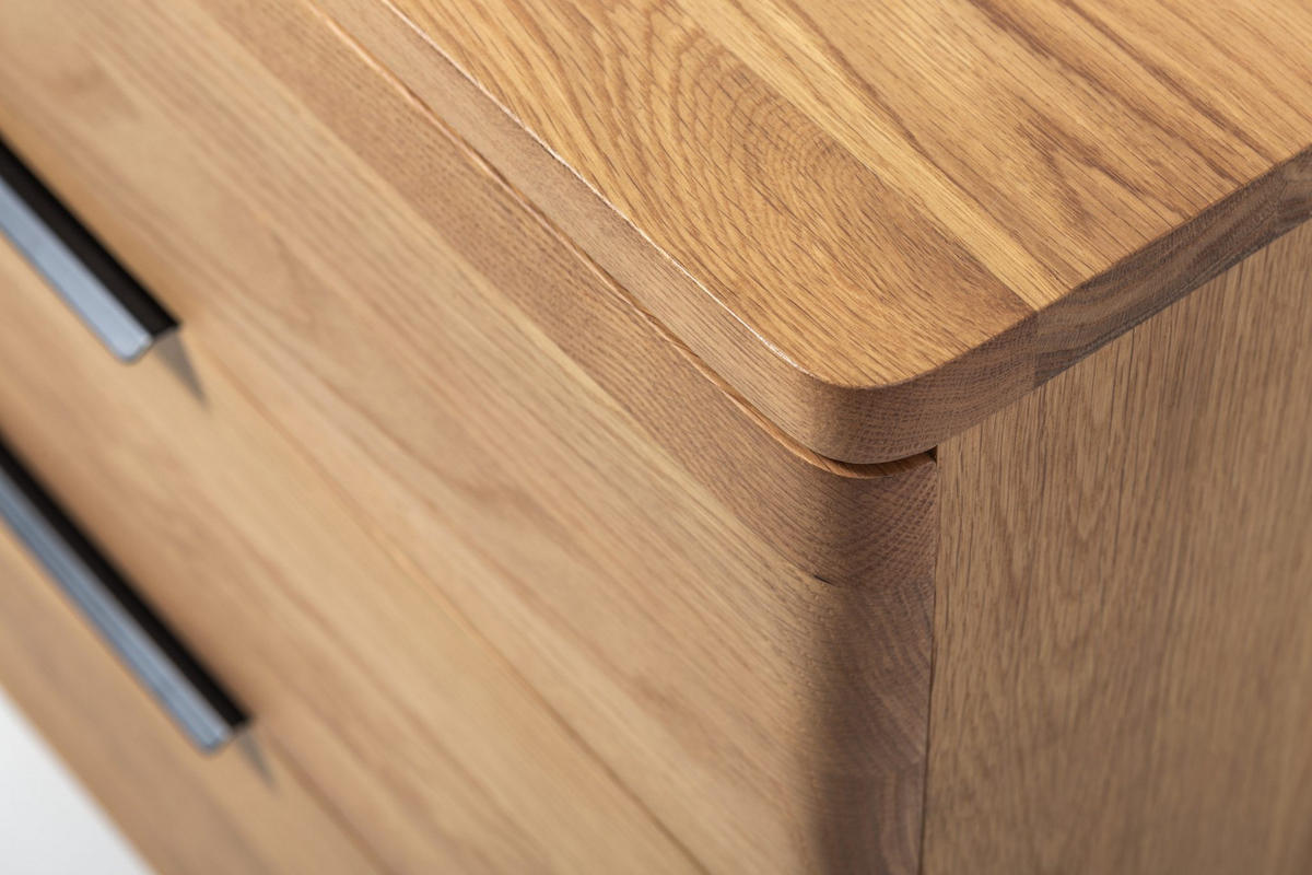 KOMMODE Harry, Natur Massiveiche - Beige, Holz (70/68/45cm) - WOODEK
