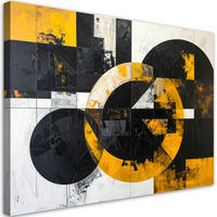 LEINWANDBILD 3D und geometrisch 30x20cm - Gelb, Textil (30/20cm) - Feeby