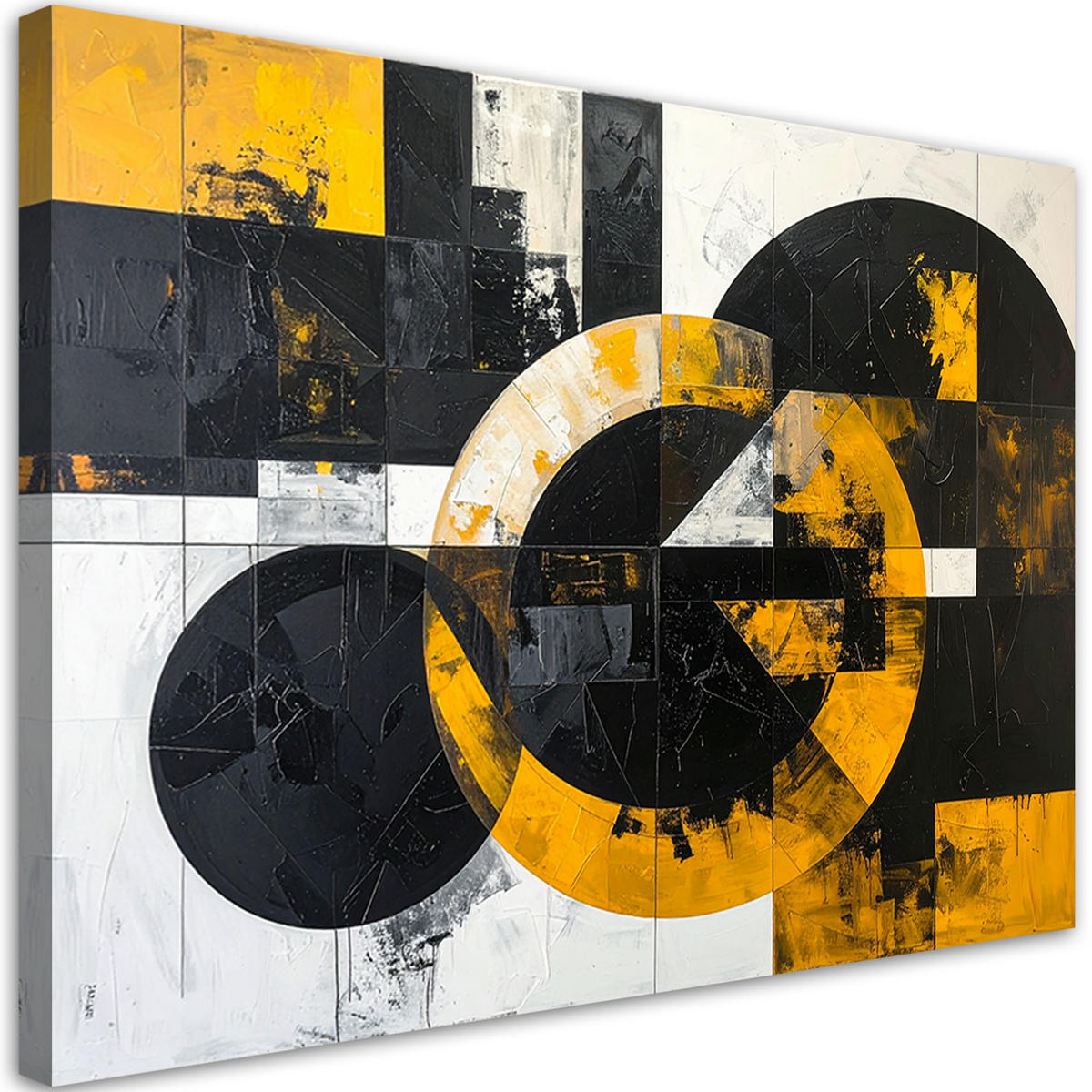 LEINWANDBILD 3D und geometrisch 30x20cm - Gelb, Textil (30/20cm) - Feeby