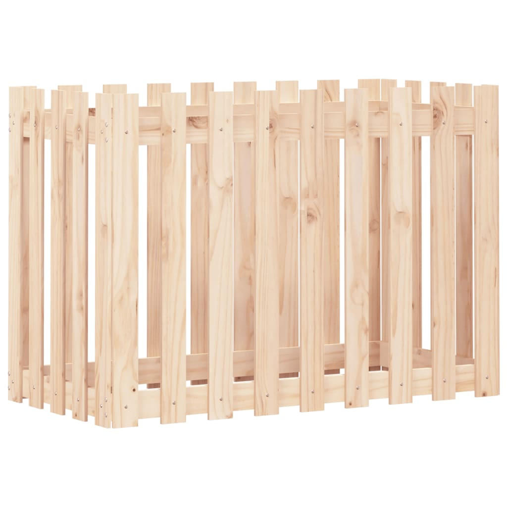 HOCHBEET Lattenzaun-Design 100x50x70 cm Massivholz Kiefer - Naturfarben, Holz (100/70/50cm) - furnicato