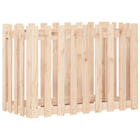 HOCHBEET Lattenzaun-Design 100x50x70 cm Massivholz Kiefer - Naturfarben, Holz (100/70/50cm) - furnicato