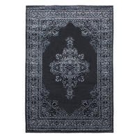 TEPPICH Orient Kurzflor Medaillon Polypropylen Wohnzimmer Grau Läufer 80x150 - Grau, Textil (80/150cm) - KADIMA DESIGN