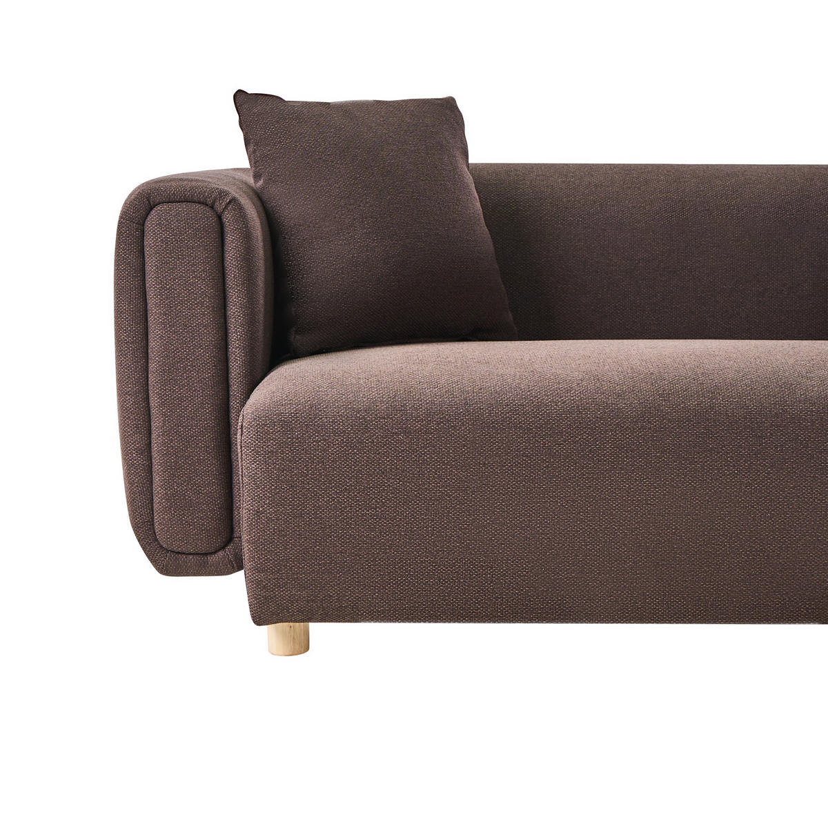 POHOVKA 2-místná Látka Tmavě hnědá Lillerod - tmavě hnědá, textil (176/67/86cm) - Beliani