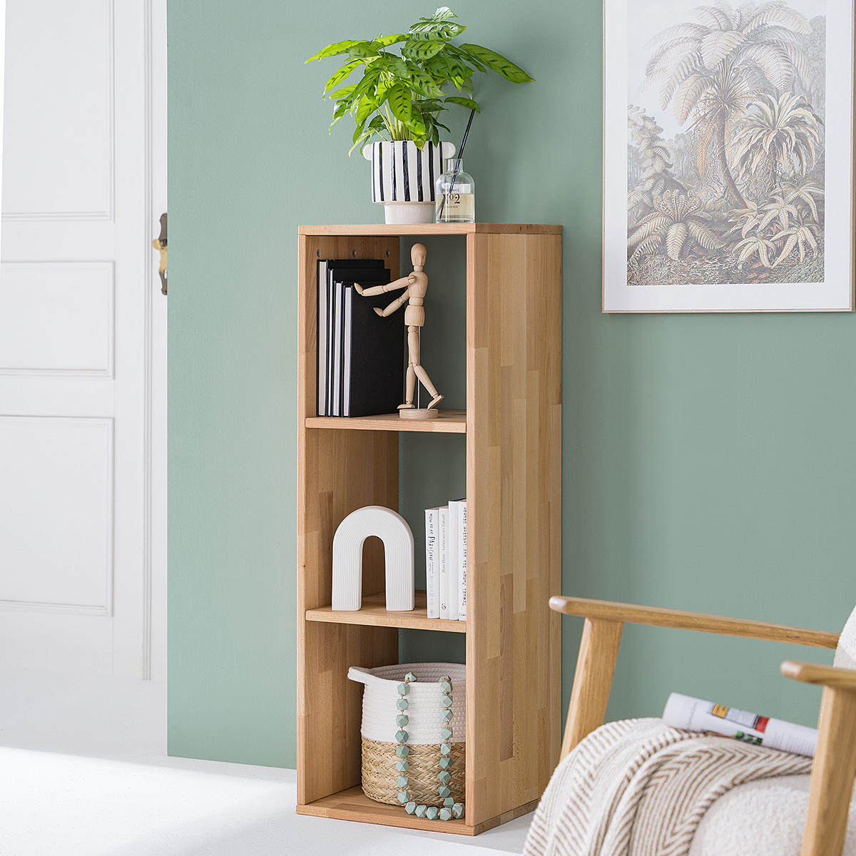 REGAL - Massivholz - Kernbuche, Holz (39/112/35cm) - home24