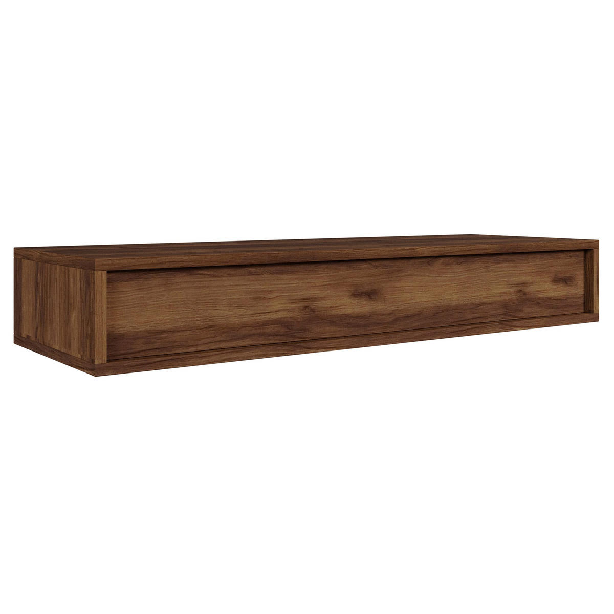 WANDKONSOLE Sanva Nussbaum Warmia Optik 90 cm - Dunkelbraun, Holzwerkstoff (90/17/35cm) - Selsey