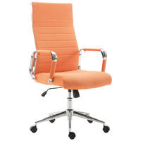 DREHSTUHL Stoff orange - Chromfarben/Orange, Textil/Metall (58/105/66cm) - CLP