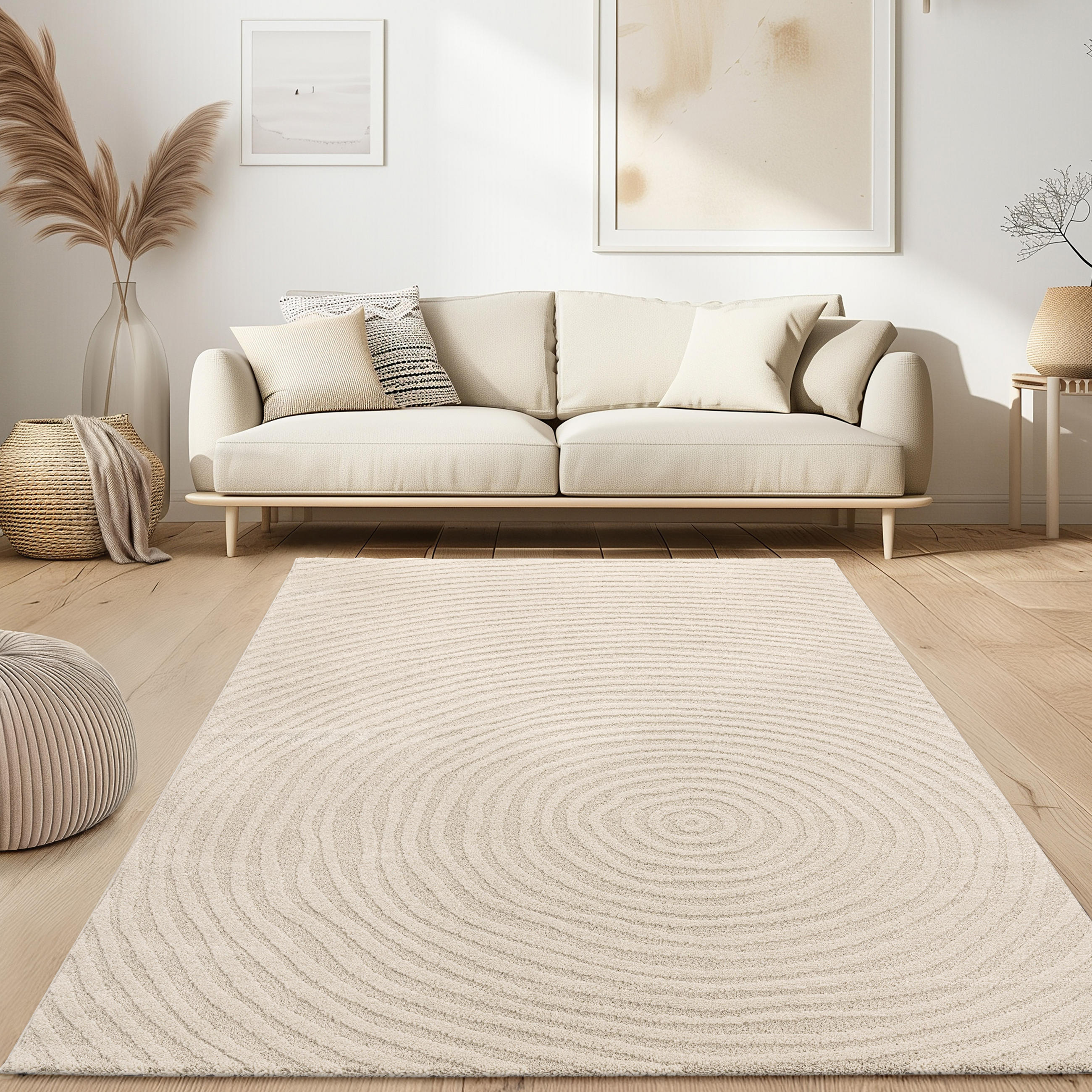 KURZFLORTEPPICH 160/220 cm Aura 703 - Creme, Textil (160/220cm) - Paco Home