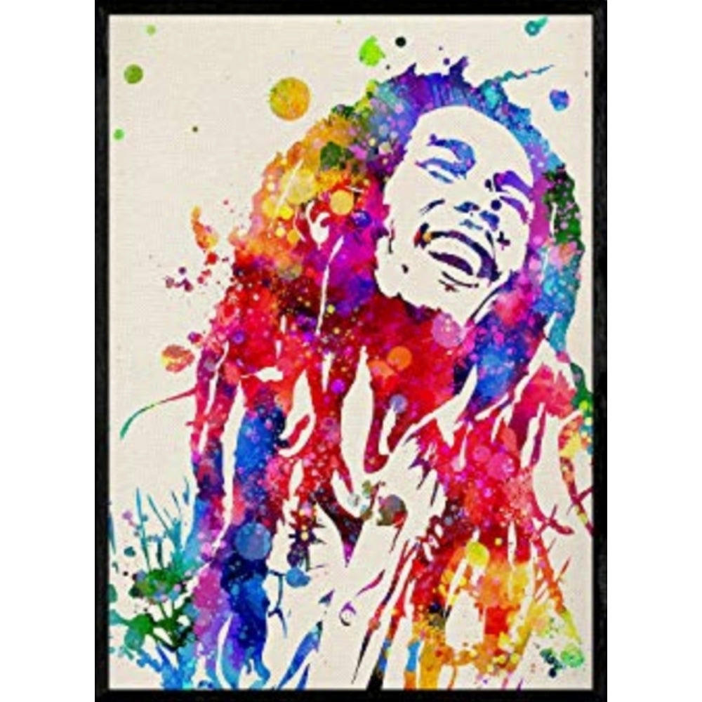 POSTER Bob Dylan Aquarell A4 Schwarzer Rahmen - Schwarz, Papier (29.7/5/21cm) - Nacnic