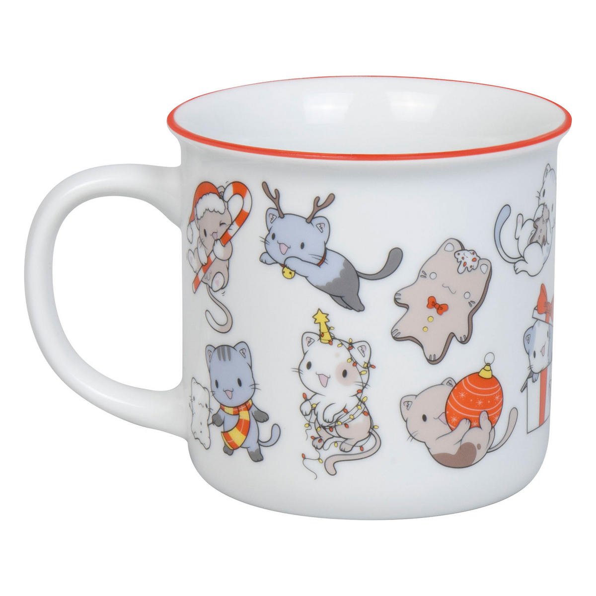 KAFFEEBECHER Lovely Cats Christmas - Naturfarben, Keramik (0.38L) - Könitz