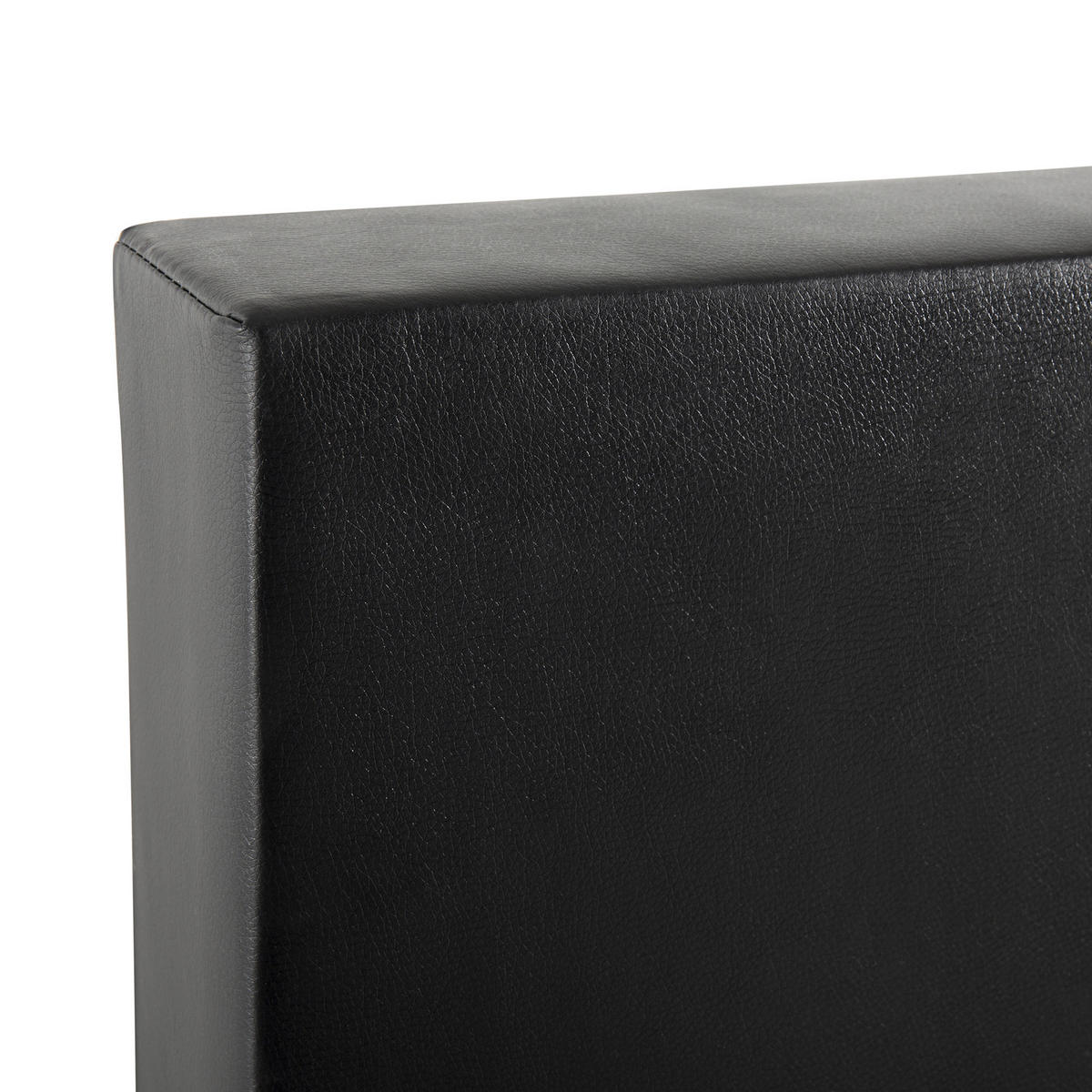 BOXBETT 160/200 cm Schwarz President - Schwarz/Weiß, Kunststoff/Textil (160/200cm) - Beliani