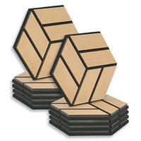 AKUSTIKPANEEL Hexagon Natur 10 Stück - Naturfarben, Holz (30/26/2cm) - Homestyle4u