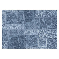FOTOTAPETE 208x146 cm - Pflanzenornamente - Blau, Textil (208/146cm) - Wallfluent
