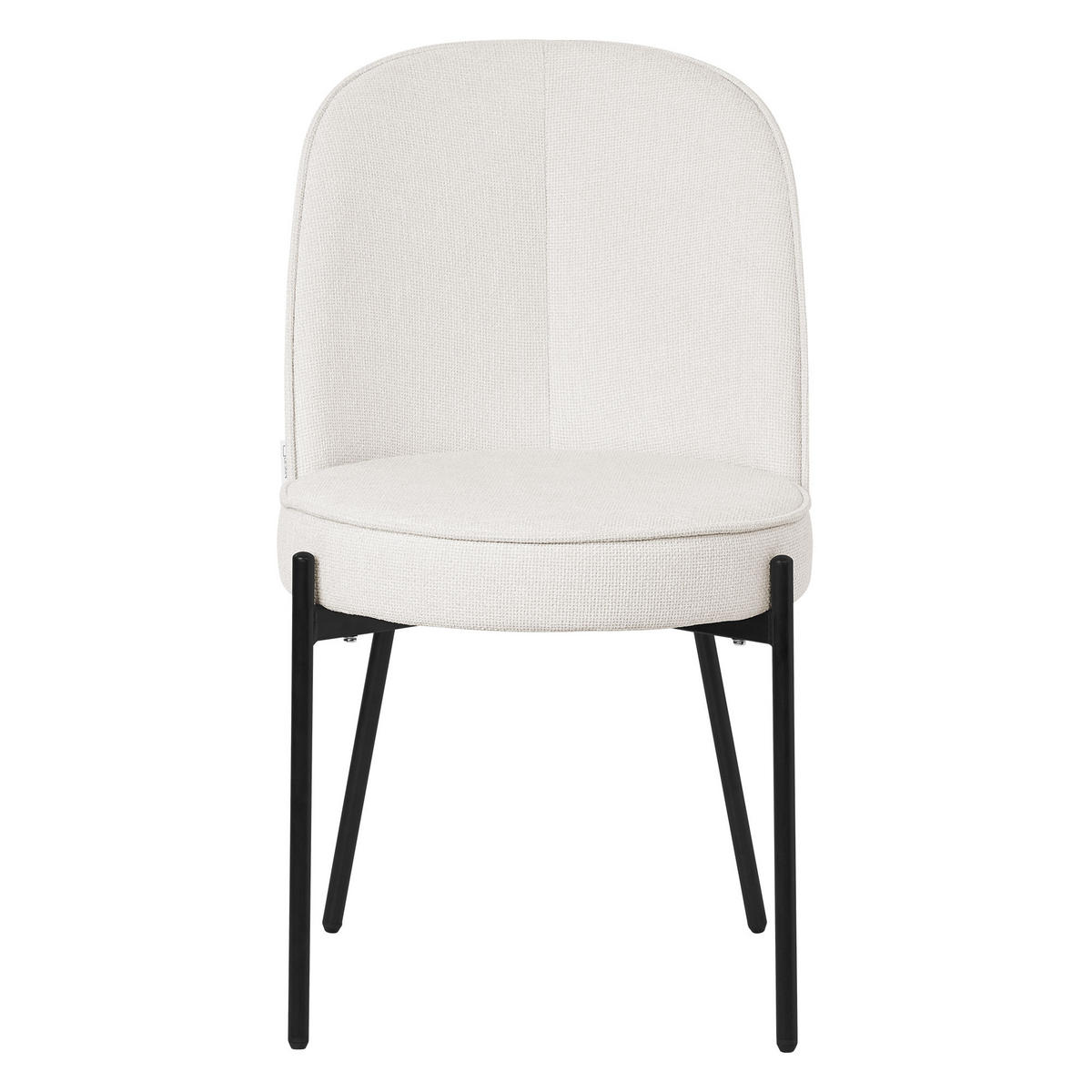 ESSZIMMERSTUHL 2er Set Beige aus Polyester - Beige/Schwarz, Textil/Metall (50/83/63cm) - ML-DESIGN