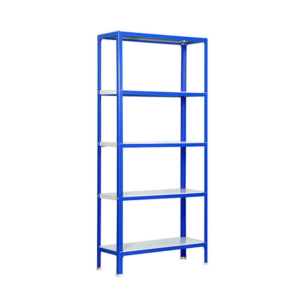 WOHNREGAL LIVING KOALA METAL mit 5 Fachböden | HxBxT 180x80x30cm | Fachlast 150kg | Blau/Weiß - Blau, Metall (80/180/30cm) - PROREGAL