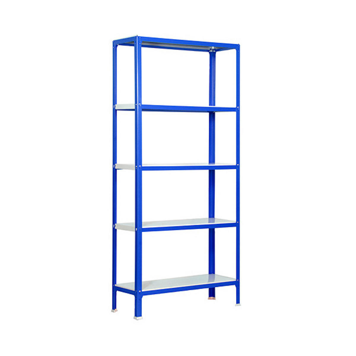WOHNREGAL LIVING KOALA METAL mit 5 Fachböden | HxBxT 180x80x30cm | Fachlast 150kg | Blau/Weiß - Blau, Metall (80/180/30cm) - PROREGAL