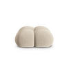 POUF Loretto aus Samt leichtes beige - Creme, Textil (90/40/90cm) - Cosmopolitan Design