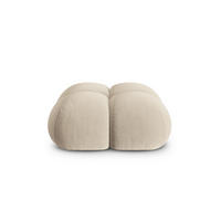 POUF Loretto aus Samt leichtes beige - Creme, Textil (90/40/90cm) - Cosmopolitan Design