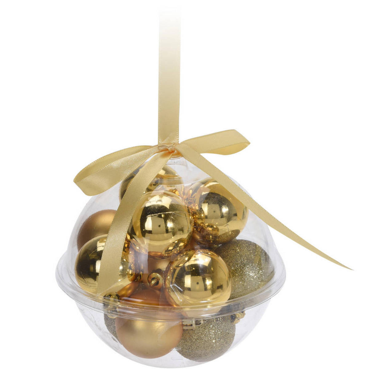WEIHNACHTSKUGELN 14er-Set Ø 4 cm - Goldfarben, Kunststoff (13/13.5/13cm) - Home Styling Collection