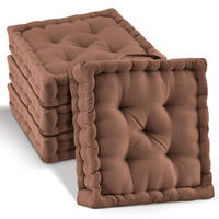 STUHLKISSEN Mila 40/40/8cm Braun (4tlg) - Braun, Textil (40/40/8cm) - Beautissu 