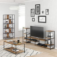 LOWBOARD Fyrk Antikholz 226 x 93 cm - Alteiche/Schwarz, Holzwerkstoff (226/93/34cm) - Vicco