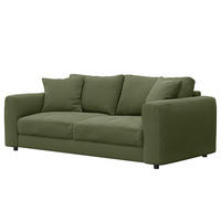 2,5-SITZER SOFA - Schwarz/Grün, Holz/Kunststoff (182/79/106cm) - home24