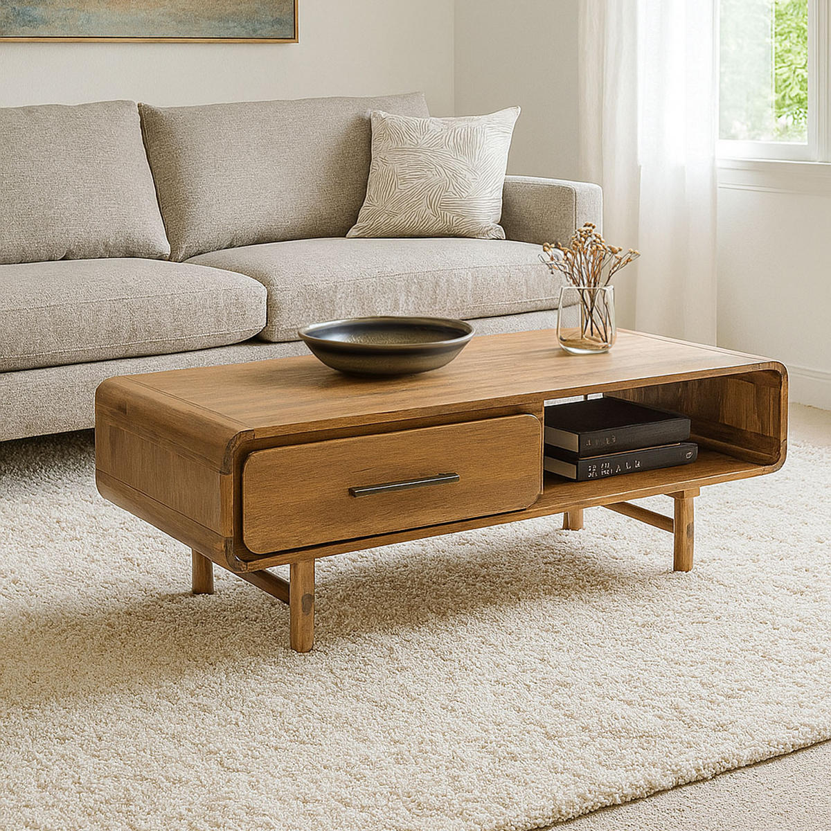 COUCHTISCH rechteckig Braun - Braun, Holz (60/125/44cm) - MCW