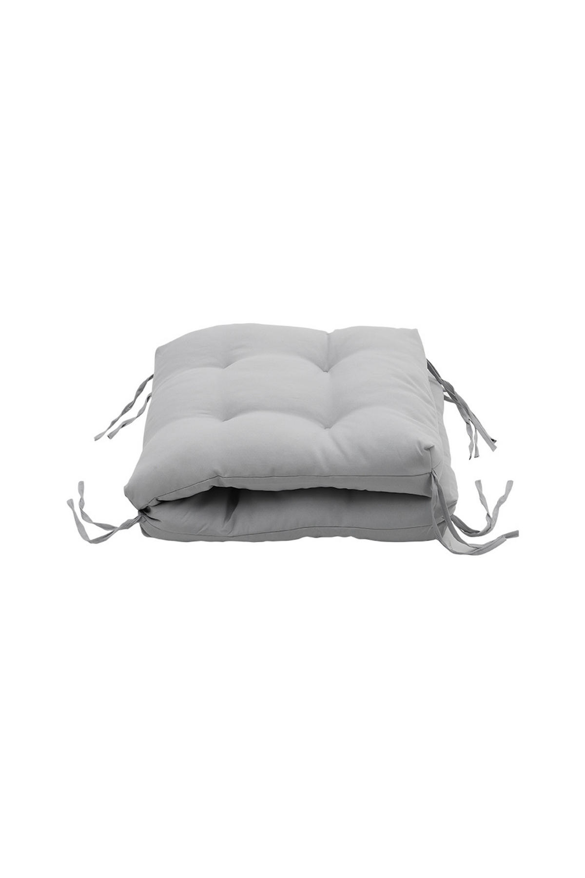 GARTENSTUHLAUFLAGE aus Polyester in Hellgrau mit tiefer Sitzfläche für Innen- und Außenmöbel 110 cm L x 50 cm - Grau, Textil (50/110cm) - Livingandhome