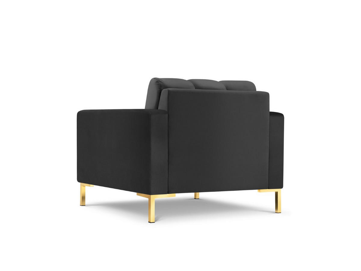 SESSEL Mamaia aus Samt dunkelgrau - Dunkelgrau, Textil (92/75/87cm) - Micadoni