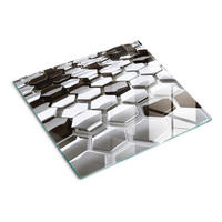 GLASPLATTE 60x52 cm 3D - Silberfarben, Glas (60/0.4/52cm) - TULUP