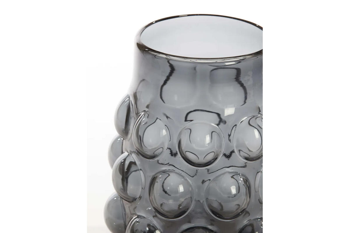 GLASVASE HAROA Ø24x30 cm, Glas, Grau - Grau, Glas (24/30cm) - Light & Living